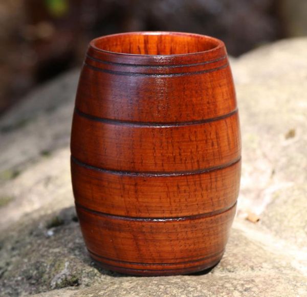 

cups & saucers 50pcs/lot wooden belly beer cup wood carved classical tea eco-friendly drinkware kitchen bar accessories sn1185
