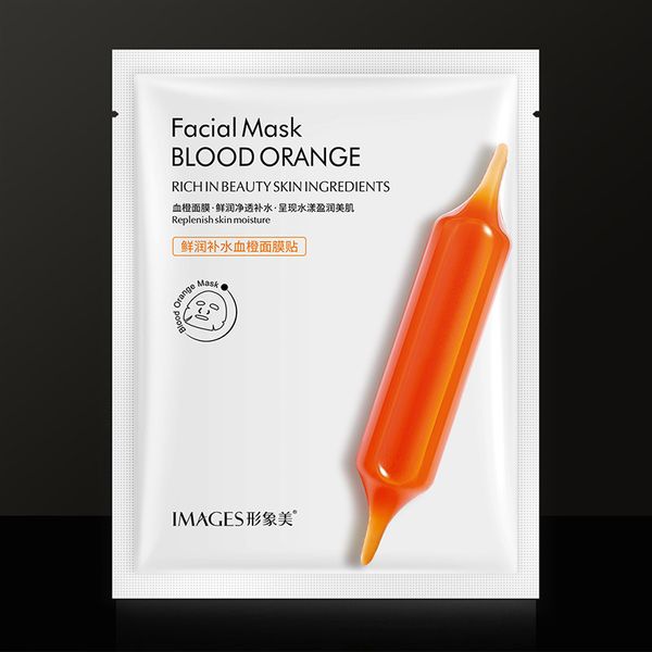 Maschere per il viso materiali di seta di buona qualità di buona qualità e arancia rossa e essenza di aloe vera pulizia sbiancamento rifornimento maschera di alghe antirughe acne