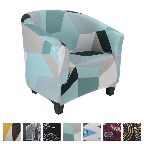 

chair covers 1pcs spandex elastic tub printing leisure stretch bathtub armchair seat cover protector washable slipcover