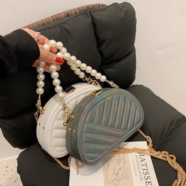 

evening bags elegant female pearl crossbody bag 2021 high-quality pu leather clip women's designer handbag travel shoulder messenger