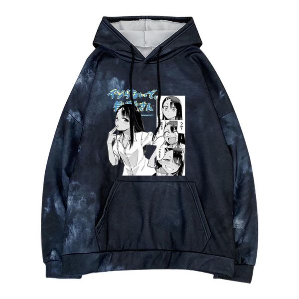 

men's hoodies & sweatshirts anime don't toy with me, miss nagatoro hoodie, Black