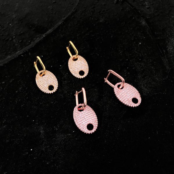 

s925 sterling silver sailor round hoop earrings with diamond, trendy temperament, personalized for women's luxury brand monaco jewelry, Golden;silver