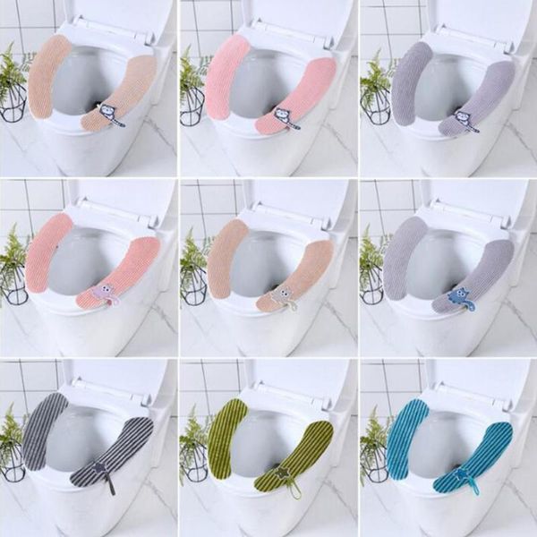 

toilet seat covers 1 pair universal adhesive cover flannel stickers paste