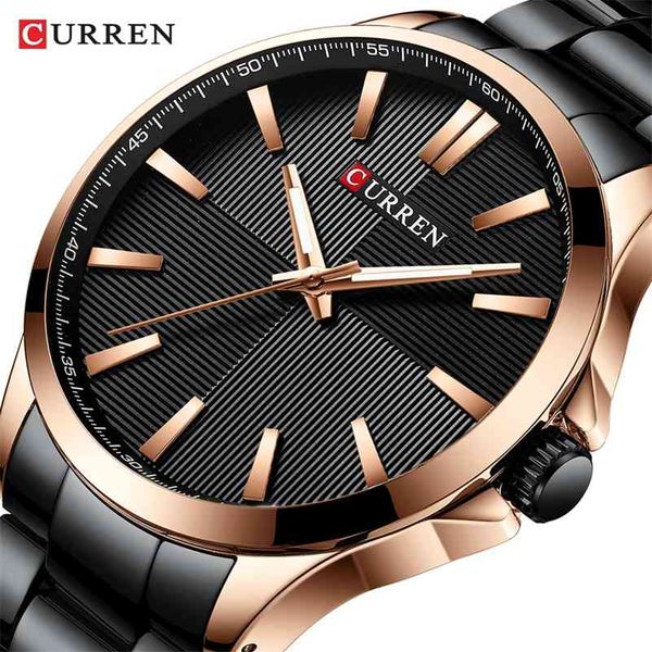 

curren brand men watches fashion sports wristwatches quartz men's watch male date waterproof mens clock relogio masculino 210517, Slivery;brown