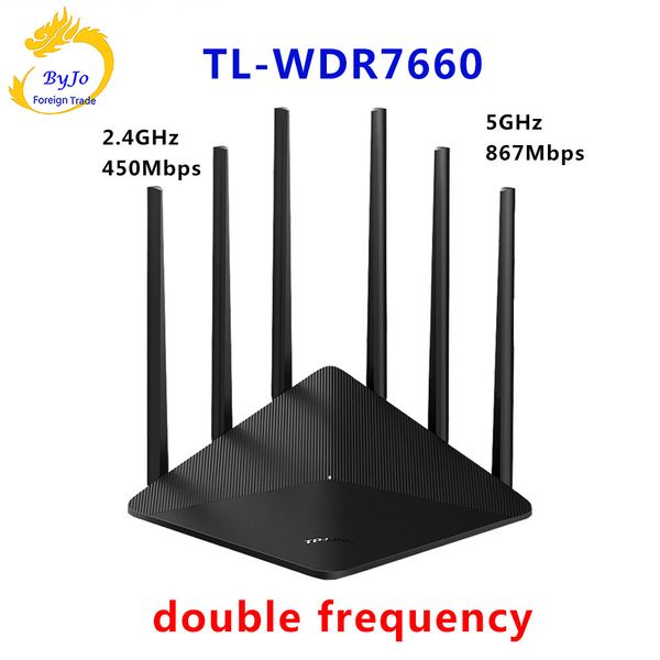 

tp-link wireless wifi router ac tl-wdr7660 1900mbps 2.4ghz+5ghz 802.11ac/b/n/g/a/3/3u/3ab for family/soho