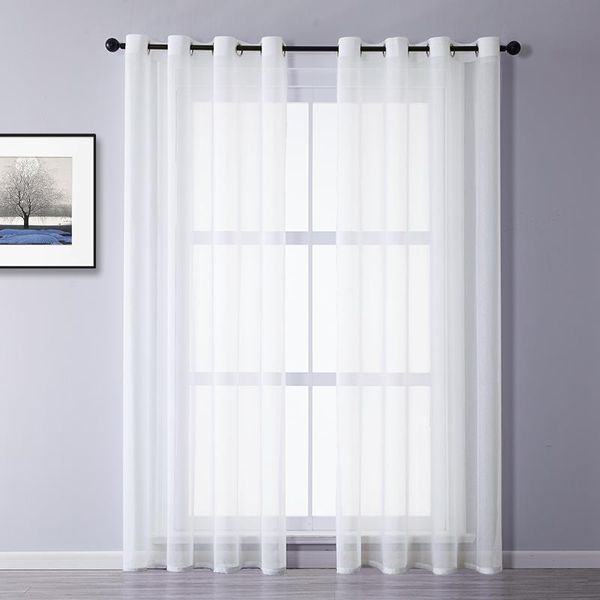 

curtain & drapes white tulle window curtains for living room solid bedroom sheer voile screening