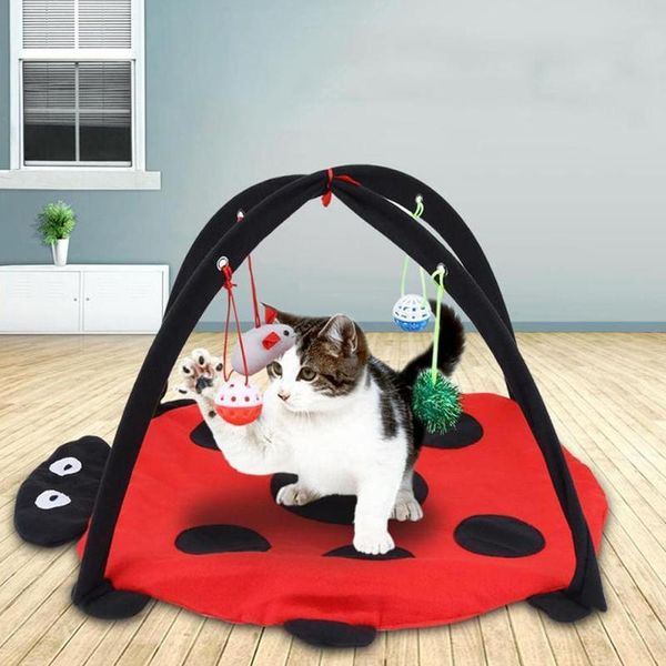 

cat beds & furniture play tent bed mobile activity playing blanket house pet toys
