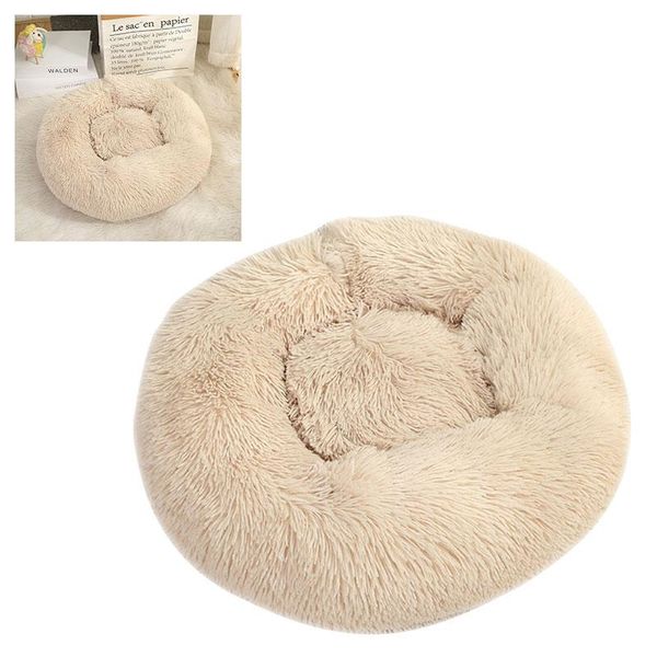 

kennels & pens 2021 pet house winter warm sofa dog bed soft round kennel washable cat cushion