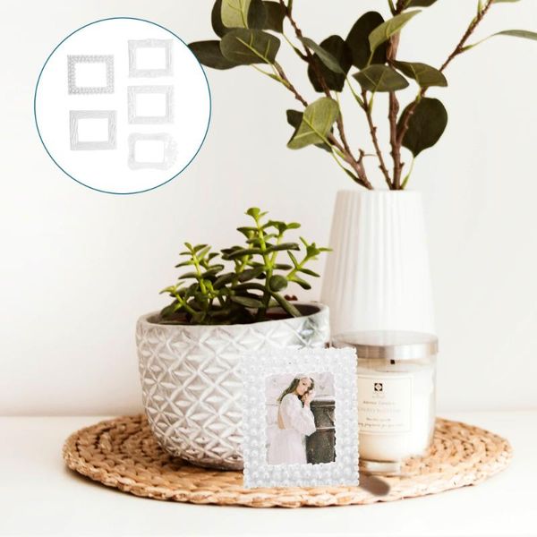 

frames 5 pcs vintage po holders resin picture booth props (white)