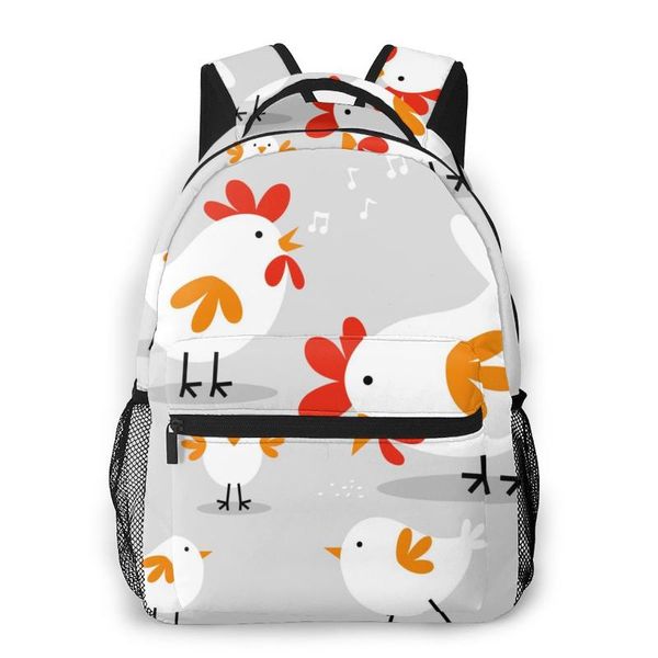 

backpack 2021 cute chicken family school bag men backbag travel daypacks male leisure women gril