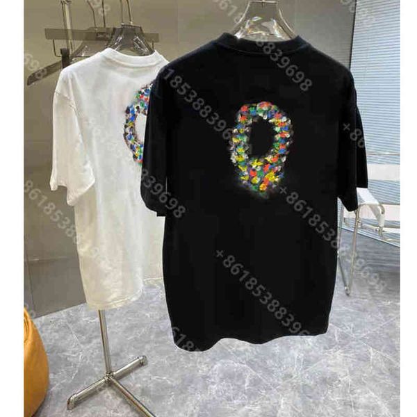 

22ss designer clothes t shirt brand cotton t shirts for men women summer flower logo cch..el clothing plus size lovers crew neck pullover t-, White;black