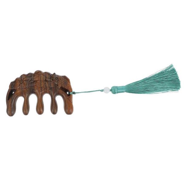 

hair brushes natural wood wide tooth comb head scalp care sandalwood, Silver