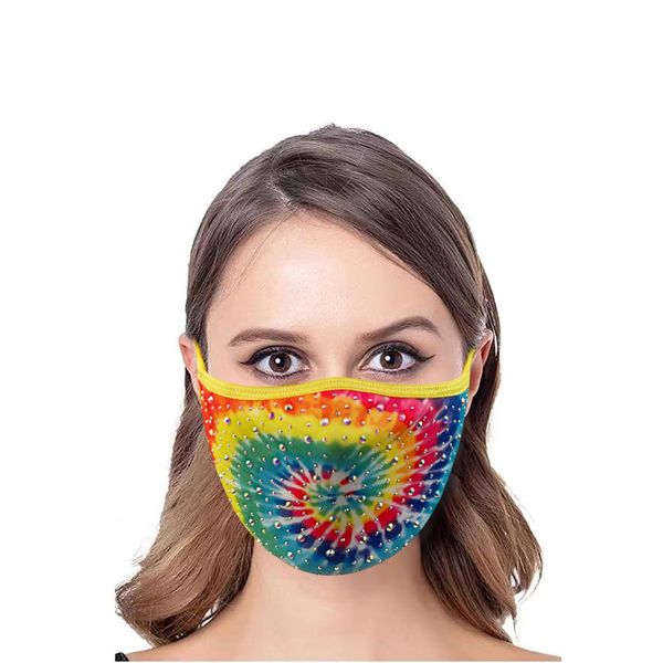 

personality fashion drill dust belt two-layer christmas rhintone cotton mask tide