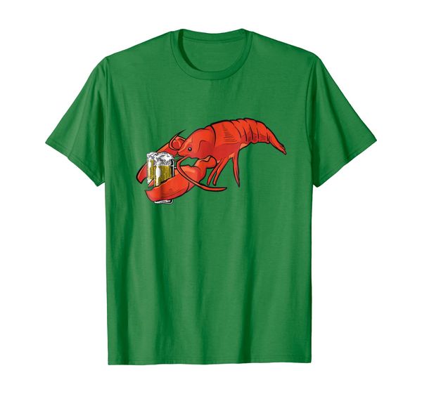 

Crawfish or Lobster Holding Two Beers T-Shirt, Mainly pictures