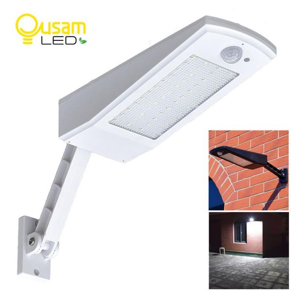 

solar lamps lamp garden 48led bulb 900lm powered light wall pir sensor motion 4 modes with adjustable pole waterproof