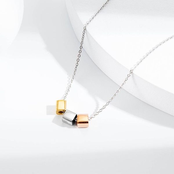 

pendant necklaces for women stainless steel circle hoops necklace chain boho jewelry oc the neck gold accessorie, Silver