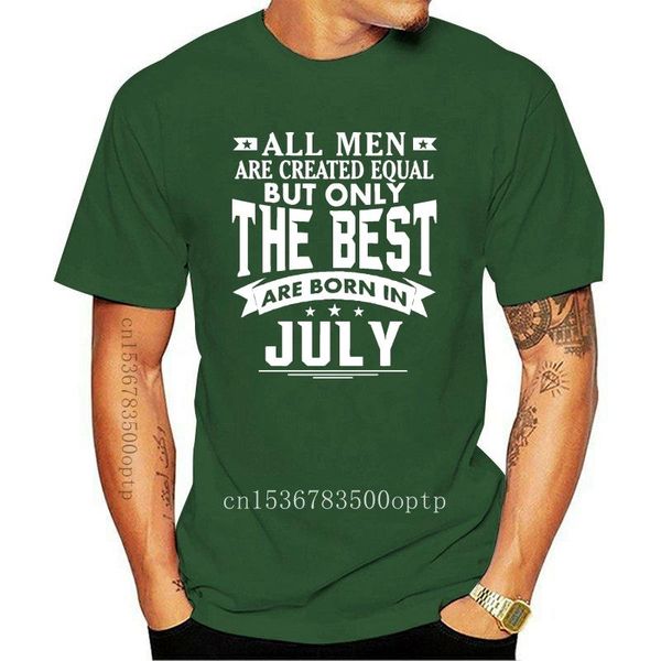 

men's t-shirts t shirt all men are created equal but only the in july shirts male 100% cotton tees big size birthday xxxxxl, White;black
