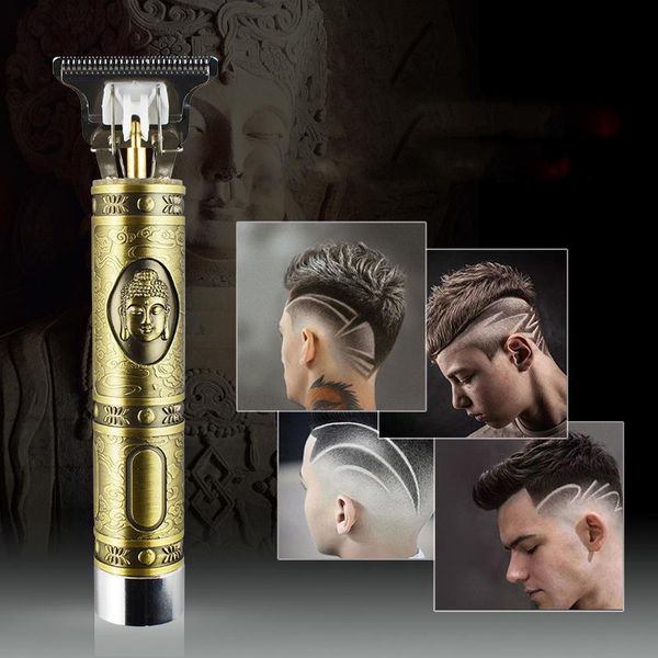 

hair clippers electric clipper t-shaped trimmer double titanium blade head rechargeable men barber