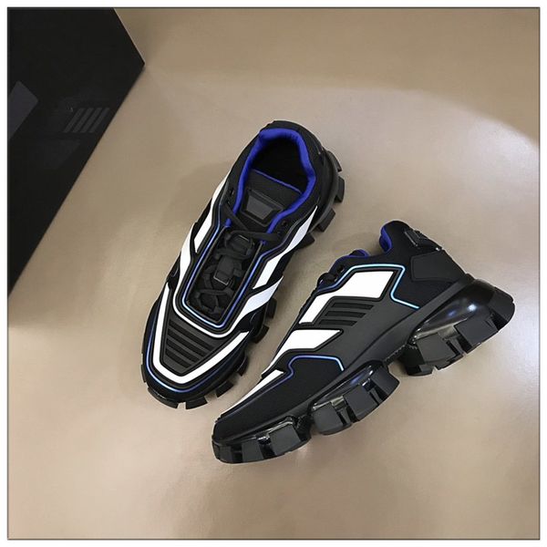 

luxury designer men sneaker leisure shoes genuine leather sneakers ace bee stripes shoe walking sports trainers size 38-45, Black