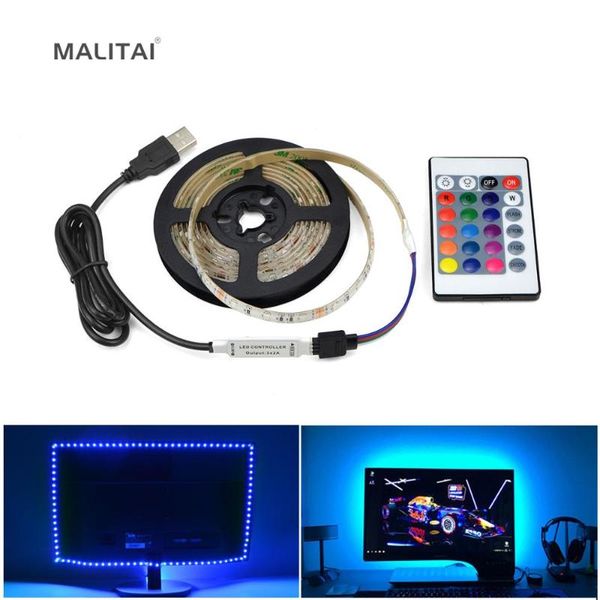 

strips 5v usb power supply led strip light rgb waterproof tape ribbon 1m 2m 3m 4m 5m pc backlight tv background lighting decor lamp