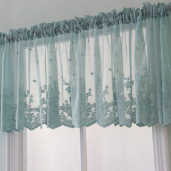 

curtain & drapes modern lace jacquard window valance hem coffee short for cabinet door bedroom home decor