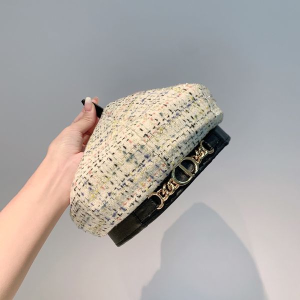 

beret female british versatile autumn and winter wave korean version of bud hat wool ni 2021 new octagonal hat, Blue;gray