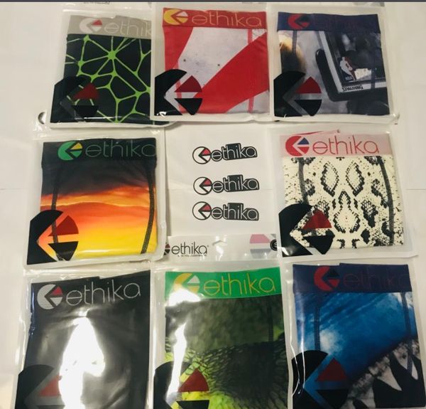 

2022new designer ethika men's underwear mens underpants solid 100%cotton boxers underpants breathable boxer shorts man panties men boxe, Black;white