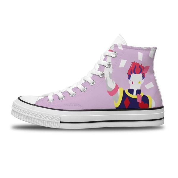 

hunter x hunter diy japanese anime cartoon customized running non-slip for men's high-canvas shoes