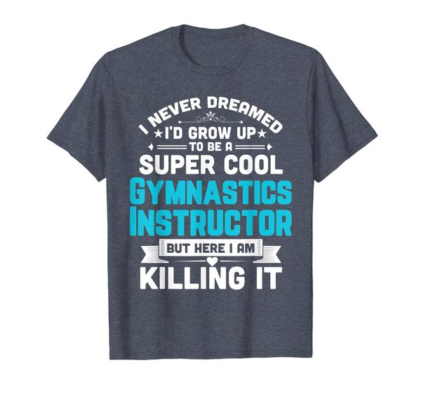 

super cool gymnastics instructor funny gymnast gift shirt, White;black