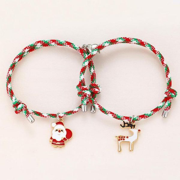 

charm bracelets christmas jewelry bracelet santa claus snowman bells elk snowflake tree women festival fashion gifts, Golden;silver