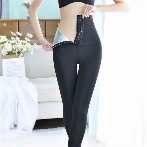 

sauna gym workout thermo sweat womens legging pants slimming shapers waist trainer tummy control fat burning, Black