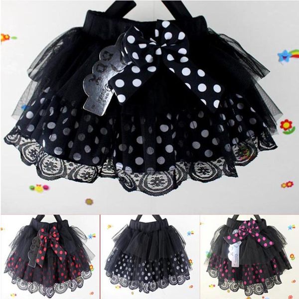 

girl skirts summer polka dot pleated lace toddler leopard skirt