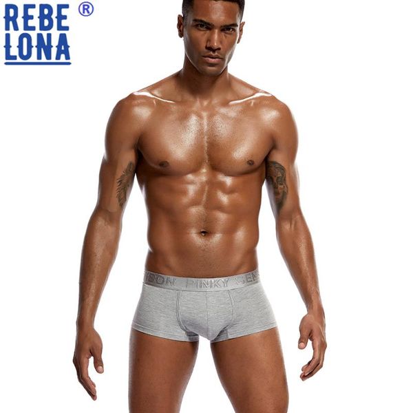 

gym clothing mens underwear boxer briefs men soft cotton breathable, White;black