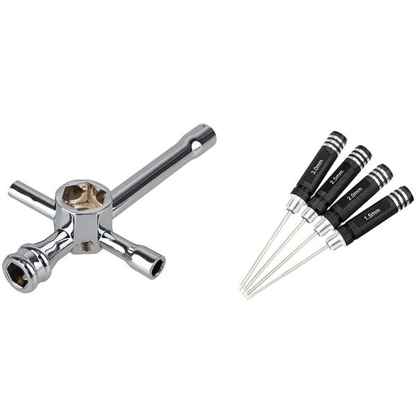 

set cross wrenches sleeve 4mm 5mm 5.5mm 7mm 8mm 10mm 12mm 17mm & 4pcs hex screwdriver titanium plating repair tool storage bags