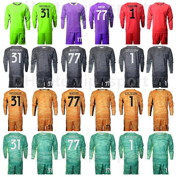 

men gk long sleeve soccer 36 mattia perin goalkeeper jersey set 77 gianluigi buffon 23 carlo pinsoglio 1 wojciech szczesny goalie football s, Black