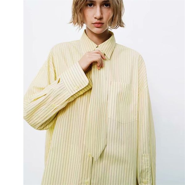 

za spring summer women blouse long sleeve striped printed shirts office lady female single breasted turn down collar blouses 210422, White