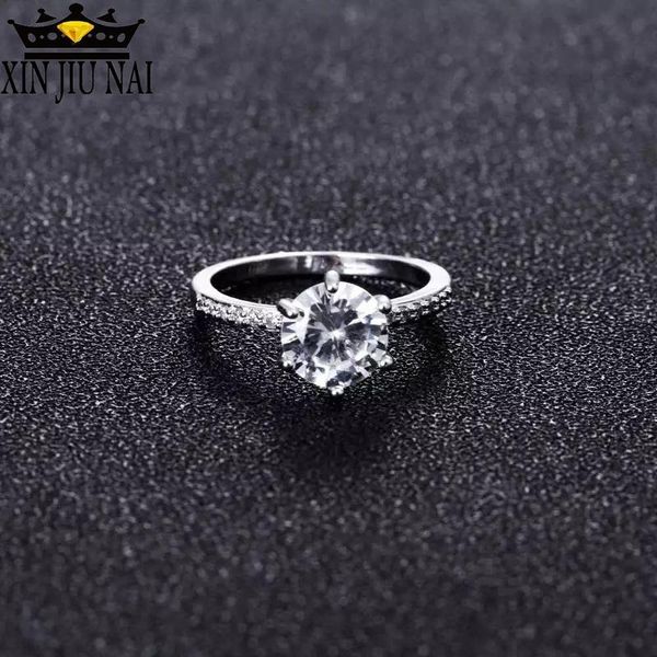 

cluster rings 2021 arrival arrives exquisite luxury six-claw gemstone engagement anniversary wedding women's ring, Golden;silver