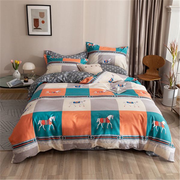 

bedding set 4 pieces letters pure cotton four-piece full duvet cover sheet