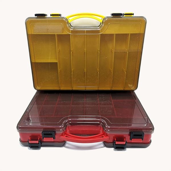 

fishing accessories muiti-compartments tackle boxes visible plastic box storage organizer