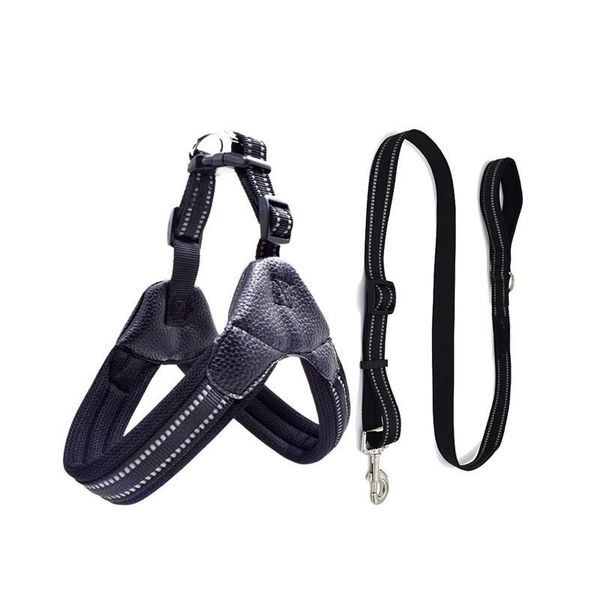 

dog collars & leashes breed of with reflective breathable pet chest strap rope chain traction supplies