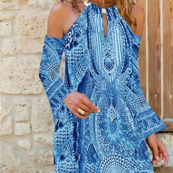 

factory8veb bohemian shoulder 2021 off summer print dress women's, White;black