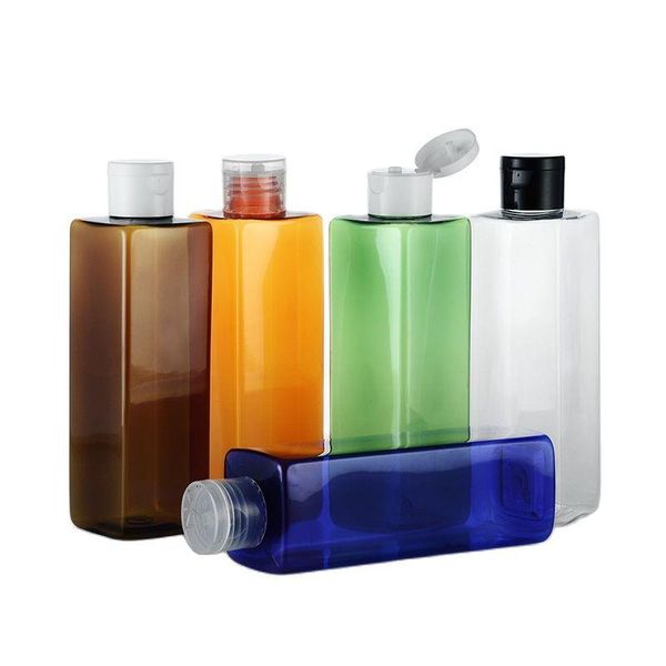 

storage bottles & jars 250ml x 30 empty cosmetic square bottle with flip cap shampoo lotion plastic liquid soap personal care container