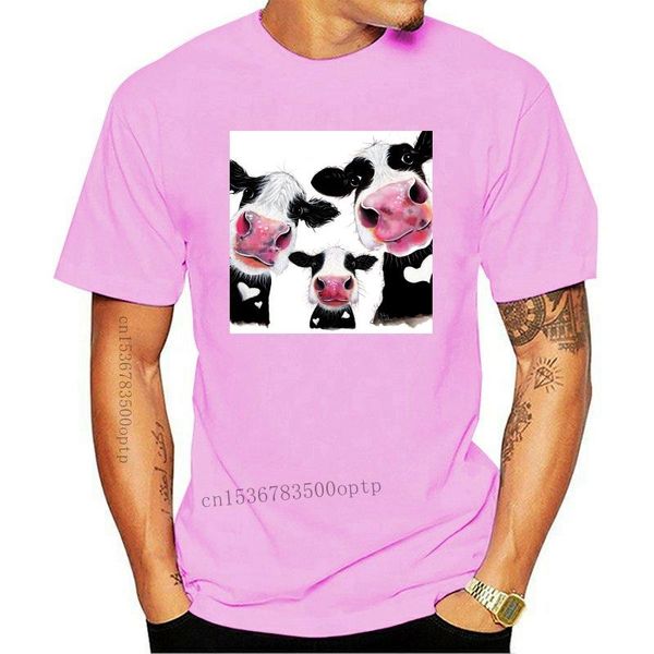 

men's t-shirts 100% cotton o-neck men t shirt custom printed t-shirt cow print, print the nosey family by shirley macarthur women, White;black
