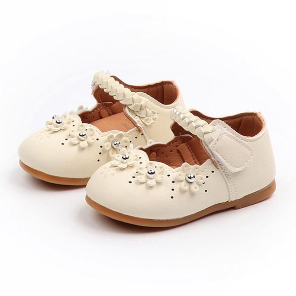 

first walkers lonsant toddler baby girls leather shoes flower woven single soft sole princess kids casual drop ship 2021