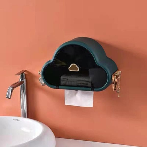 

toilet paper holders waterproof wall mount holder shelf tray roll storage box creative tissue home decor