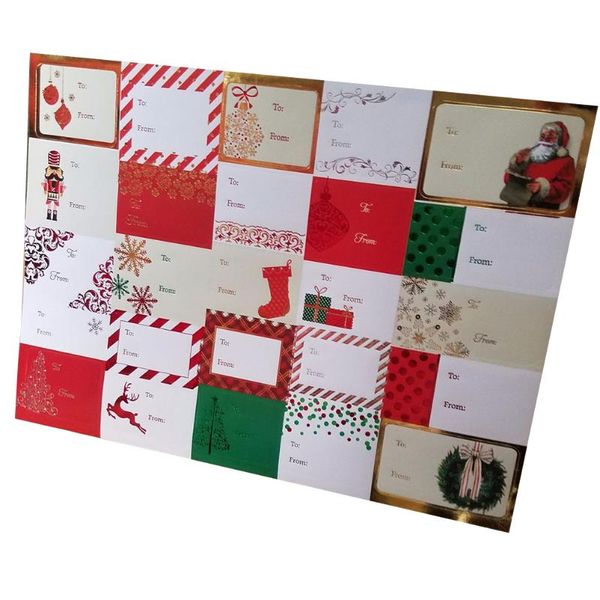 

greeting cards 6 sheets creative christmas themed sticker self adhesive label paper cartoon gift tags decals