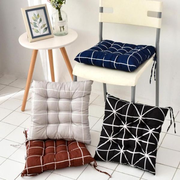 

cushion/decorative pillow sell 40x40cm soft square stripe seat home office tie on chair cushion car pad