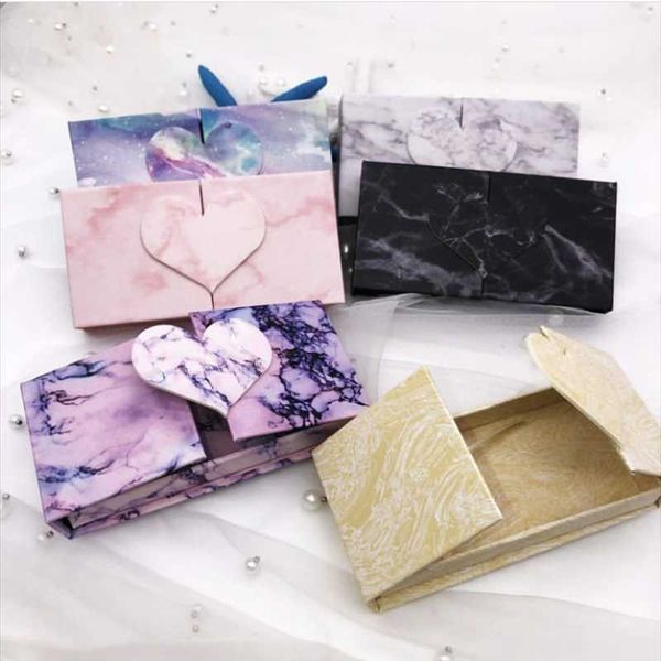 

wholesale eyelash packaging box lashes boxes design for 10mm- 25mm mink eyelashes square case marble double door false
