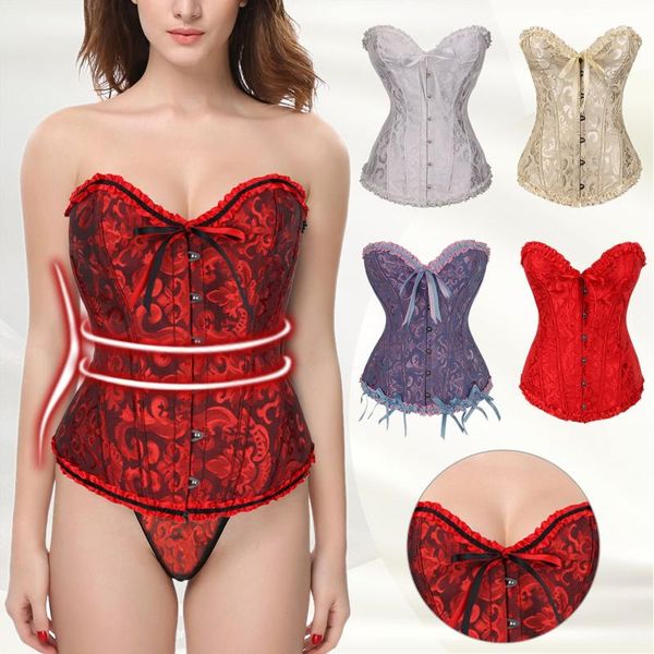 

waist support womens lace corset satin underwear cutting push-up belt trainer fat burner slimming body shaper for women corsets, Black;gray