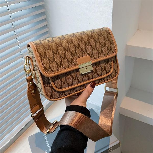 

evening bags brand designer printed women's shoulder bag retro lock handbag small square crossbody